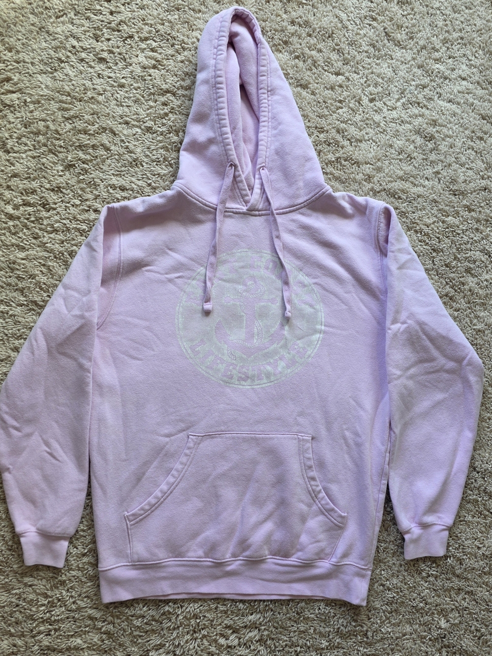 Pastel Lavender Pullover Hoodie with Front Pocket